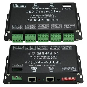 Controlador DMX512 de 12 canales, decodificador DMX 60A para Led RGB