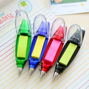 多功能便签纸挂绳圆珠笔/笔记LED光笔/学生学习书写文具 - Product Image 3