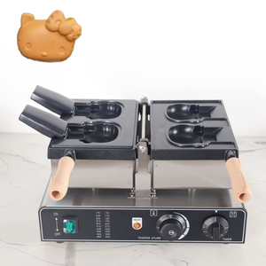 Chuyên nghiệp không dính Snack Waffle Máy Ice Cream <span class=keywords><strong>hello</strong></span> <span class=keywords><strong>kitty</strong></span> hình dạng Waffle maker - Product Image 4