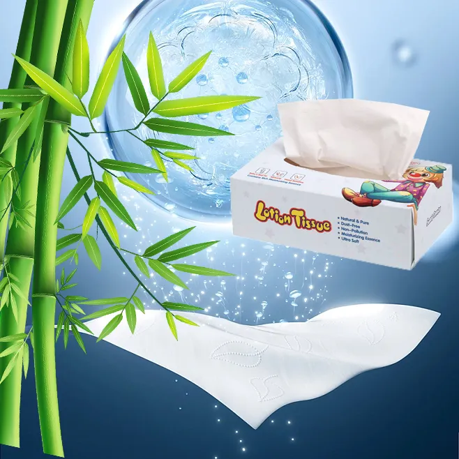 Ultra Soft Bamboo Box Lotion facial tissue napkin Tissue Paper with aloe vera Disposable convenient Snoothing Tissue Cube box