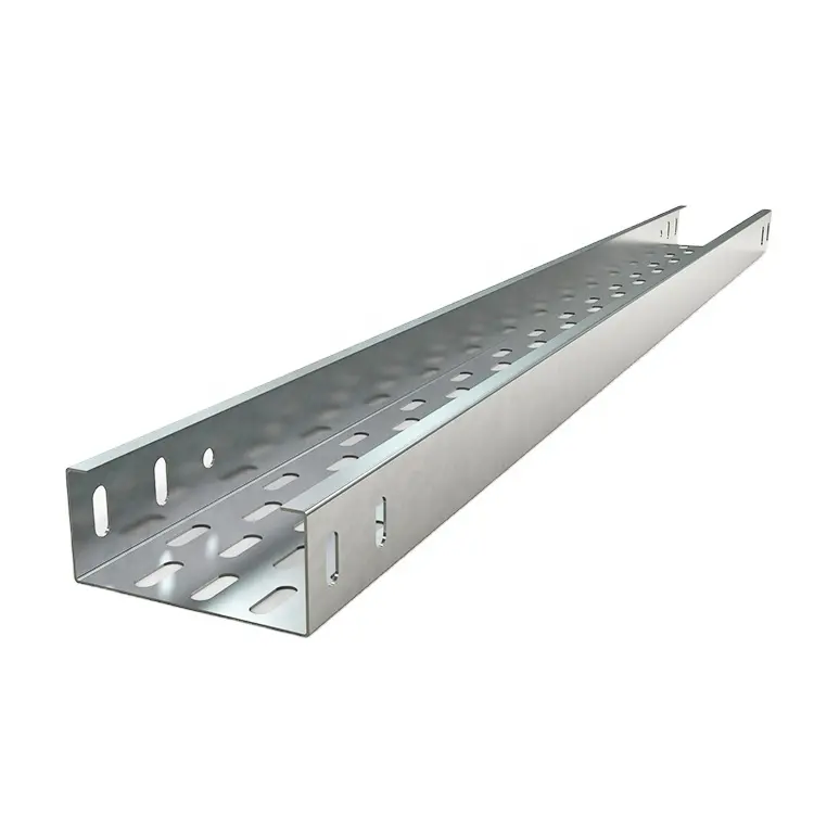 Perforated Cable Tray Metal Cable Tray and Galvanized Steel 3000x100x50x1.2mm Ventilated or Perforated Trough Customized 3000mm