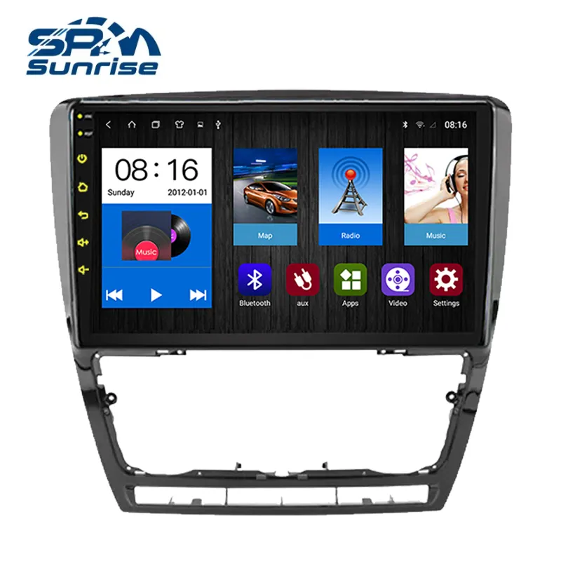 Автомагнитола на Android 11, мультимедийный видеоплеер, GPS-навигатор, головное устройство для SKODA Octavia 2 A5 2007-2014 10,1 "4g + wifi 2din