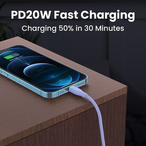 Düşük adedi süper hızlı şarj cep telefonu 27W hızlı şarj sıvı silikon USB C şarj kablosu - Product Image 3