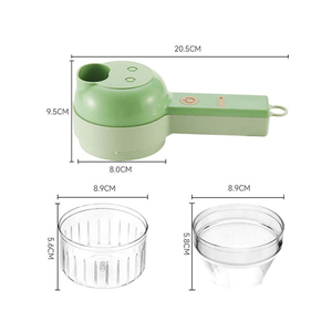Çok fonksiyonlu 4 1 taşınabilir elektrikli sebze kesici Set Mini yiyecek dilimleyici ve kıyıcı mutfak kablosuz değirmeni soyucu için - Product Image 5