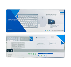 Combinación de teclado y ratón inalámbricos silenciosos ultrafinos portátiles 2,4 GHz PC Tablet Notebook Juego de teclado y ratón inalámbricos - Product Image 5