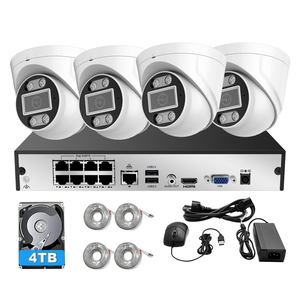 8CH Smart AI <strong>Network</strong> Turret Full Color 5MP <strong>Ip</strong> Cctv Security Cameras Set 4K POE NVR Kit 4 Channel Guard Viewer Monitoring System - Product Image 1