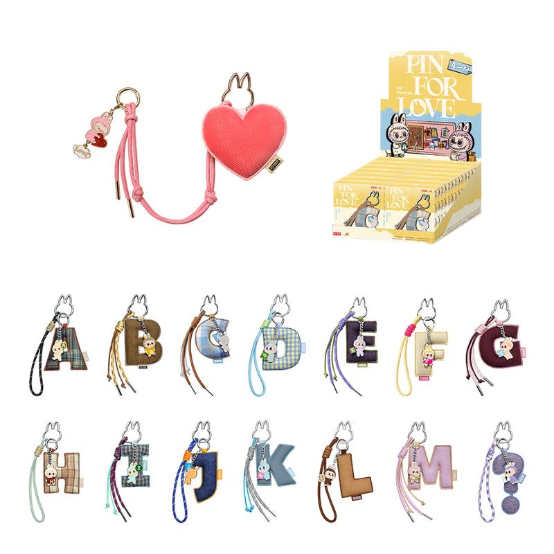 A-M Ensemble complet de broches pour la série Love - Pendentif lettre