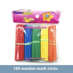 数学計算のための100個のカラフルな数カウントスティック木製算術スティック - Product Image 6