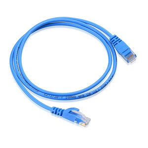 高质量以太网电缆cat5e cat6 c6a UTP 1,3，5,10米蓝色弯曲不敏感固体绞合跳线cat6局域网跳线ul - Product Image 2