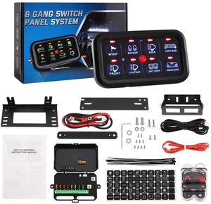 8 Gang anahtarı paneli, DJI 4X4 On-Off LED araba anahtarı paneli devre kontrol röle sİstemİ kutusu evrensel ince dokunmatik Panel H - Product Image 2