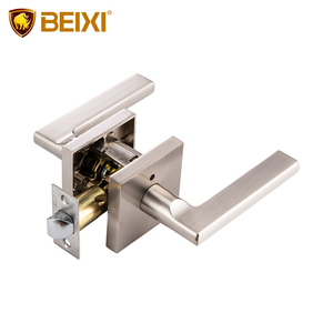 Hot bán vuông bạc Hợp kim kẽm Heavy Duty Door <span class=keywords><strong>LEVER</strong></span> Xử Lý Hành lang PASSAGE Door Lock <span class=keywords><strong>Handle</strong></span> Set - Product Image 1