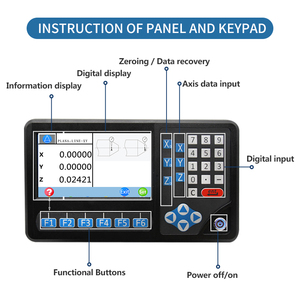 DITRON DRO 2/3/4/5 asse DRO Display 5V TTL / RS422 Encoder scala lineare LCD lettura digitale per tornio/fresatrice - Product Image 5