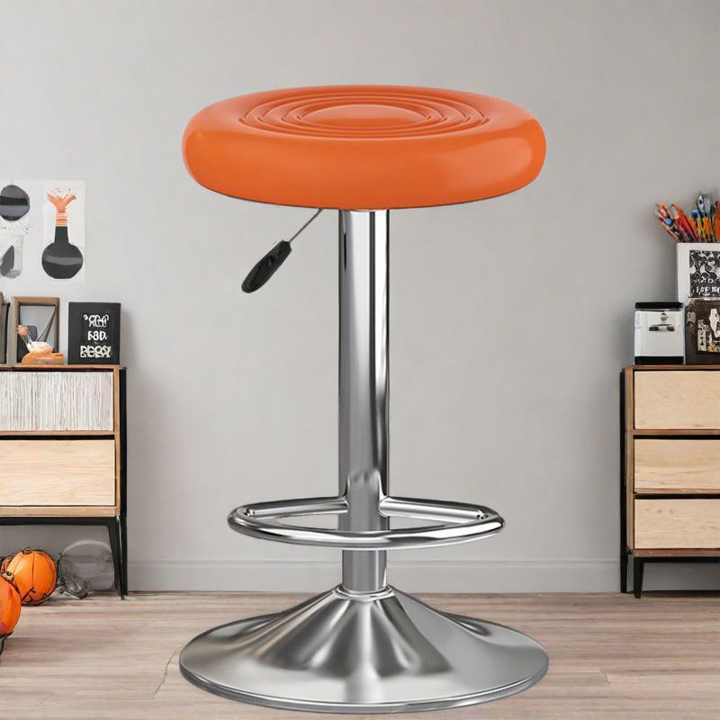Plato de plata grueso color naranja, de 58 a 78 cm.