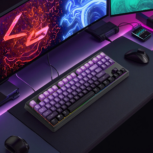 Teclado para juegos de computadora de 87 teclas estándar de alto valor, membrana degradada ergonómica, sensación ambiental para computadora portátil, PC, trabajo y juegos - Product Image 6