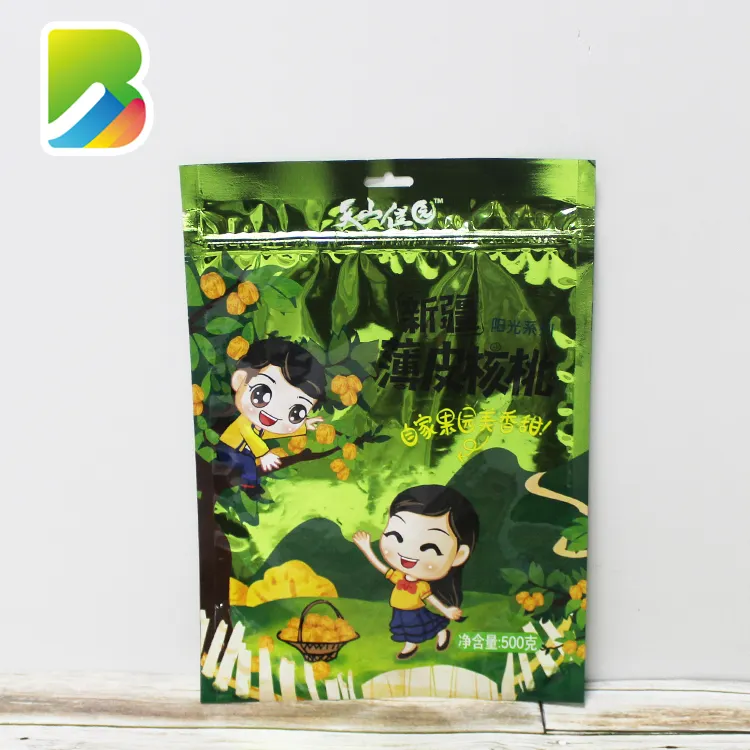 Custom Three Side Seal Seeds Packaging Sachet Matte Red Mylar foil Smell proof bags with zipper