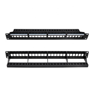 19 ''1u <span class=keywords><strong>24</strong></span>端口RJ45空白空配线架未屏蔽UTP卸载电缆管理器 - Product Image 4