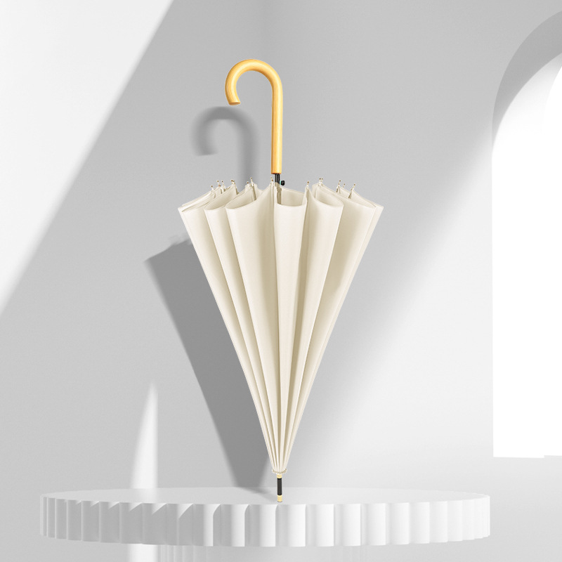 white (curved wooden handle)