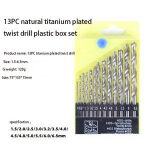 Tốc độ cao Thép 13PC Titan mạ gỗ Twist khoan với tuốc nơ vít điện - Product Image 3