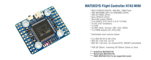 Matek системы H743-MINI управления полетом V3 для многороторного гоночного дрона дальнего действия STM32H743VIT6 ICM42605 пластиковые MatekSys - Product Image 2