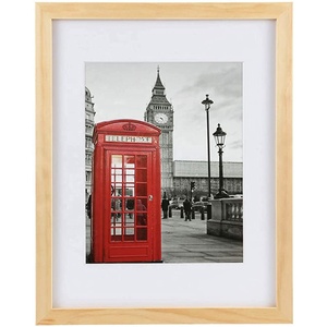 11x14 Inch Picture <strong>Frame</strong> Made of Solid Wood and High Definition Glass Display Pictures 8x10 with Mat for 11x14 - Product Image 3