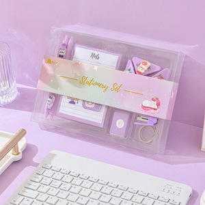 5 mảnh màu Hồng Ếch văn phòng phẩm Thiết lập dễ thương thỏ đồ dùng học tập cho cô gái <span class=keywords><strong>Stapler</strong></span> bóng-điểm bút notepads phục sinh Quà Tặng - Product Image 6