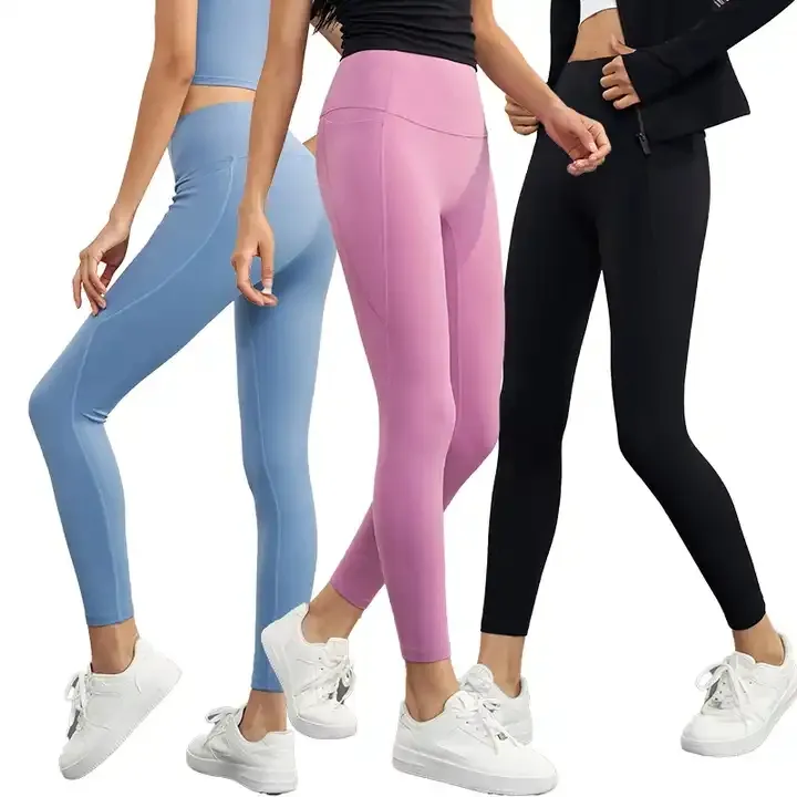 Winter Fleece Warme Yoga Taschen Leggings Vier-Wege-Stretch-Sport hose ohne T-Linie Fitness Workout Gym Leggings