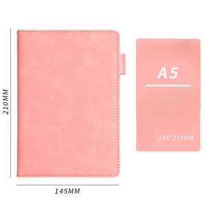 Customized PU Business Office Leather Custom Diary Enterprise Handbook Print logo Simple <strong>Note</strong> Solid <strong>Color</strong> <strong>Notebook</strong> - Product Image 4