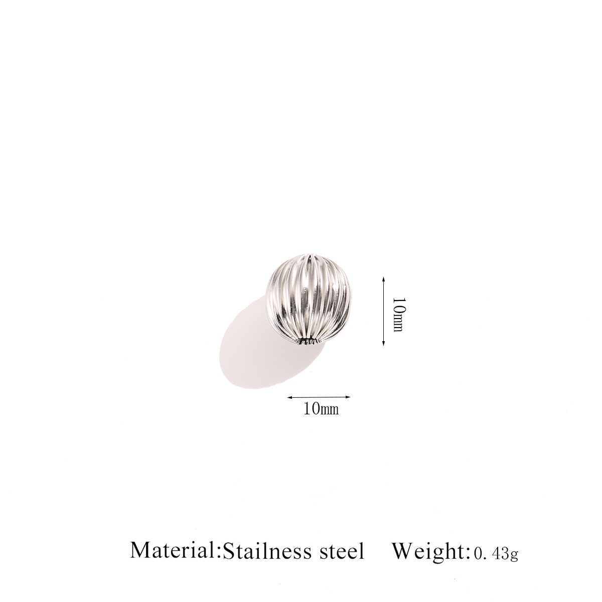 Silver watermelon beads inner diameter: 2.5mm