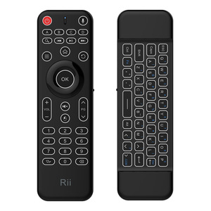 Siyah kablosuz mini klavye RII MX9 akıllı 2.4 için android tv kutusu Ghz hava fare uzaktan kumanda fabrika - Product Image 1