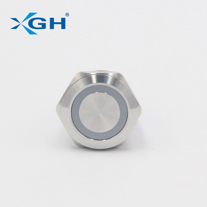 YUDA wasserdichte metall elektrische ring licht <span class=keywords><strong>led</strong></span> frühling flush kopf 12mm 19mm 22mm 25mm <span class=keywords><strong>momentary</strong></span> <span class=keywords><strong>push</strong></span>-start-stop-taste schalter