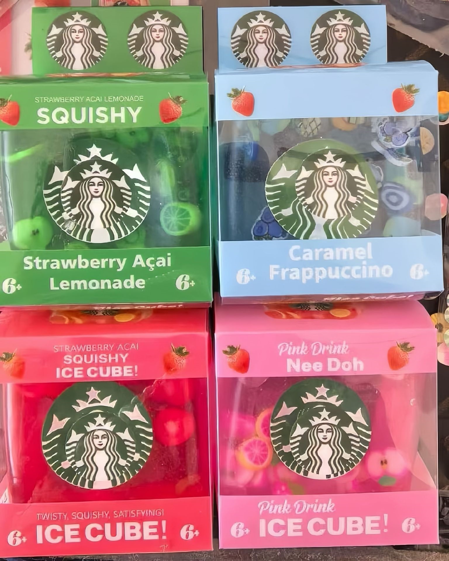 Glaçons Starbucks quadricolores - couleurs mélangées - expédiés au hasard
