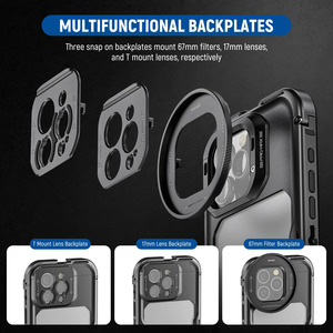 Hızlı yayın Video Rig telefonu sabitleyici 16 Pro/Pro Max kafes uyumlu iPhone 16 Pro Max 67mm filtre adaptörü kamera - Product Image 4