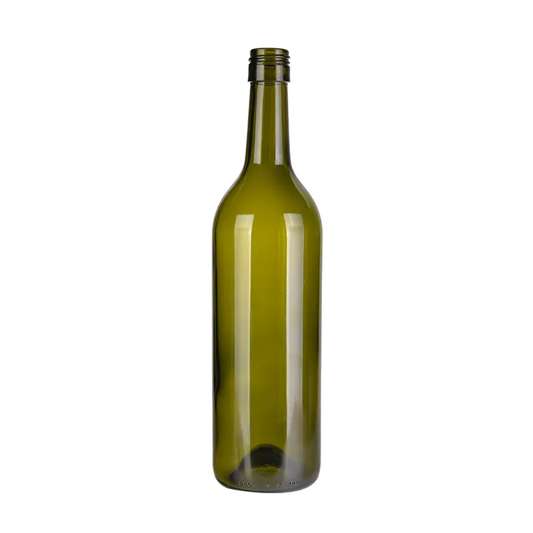 Botella de vino de vidrio esmerilado, tamaño estándar, 750ml