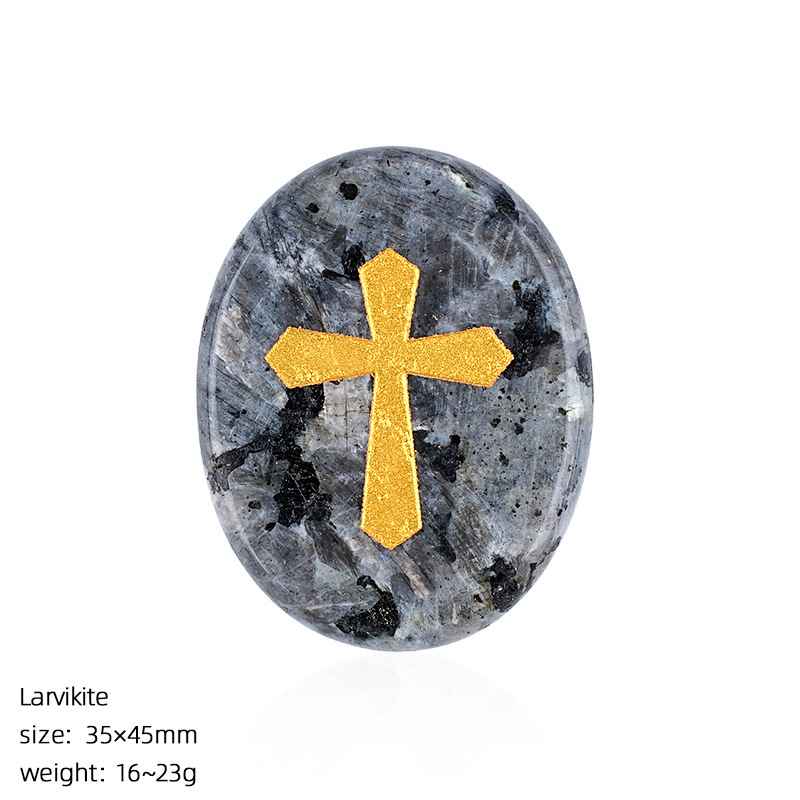 Black flash palm stone