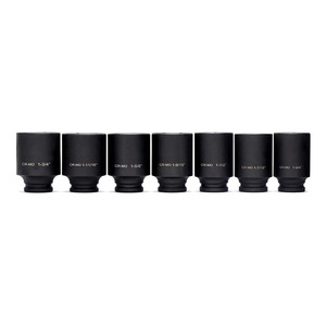 ชุดซ็อกเก็ตบิต 7 ชิ้น 12 นิ้วไดรฟ์ Deepwell, ชุดเครื่องมือชุดซ็อกเก็ต 6 จุด - Product Image 2