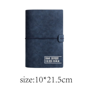 Custom Refillable 25pcs pp Pocket Softcover Pu Leather <strong>Notebook</strong> Loose-leaf Bind Bank Deposit <strong>Folder</strong> Bills Change Book Budget Pla - Product Image 5