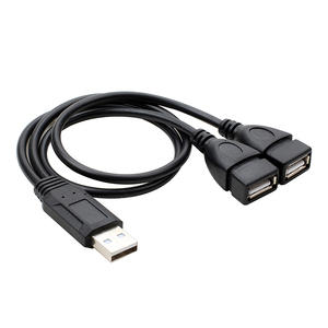 USB 2.0 1〜2 YスプリッターケーブルアダプターUSB2.0タイプAオス-デュアルUSB2.0メスデータ同期および充電ケーブル延長コード - Product Image 6