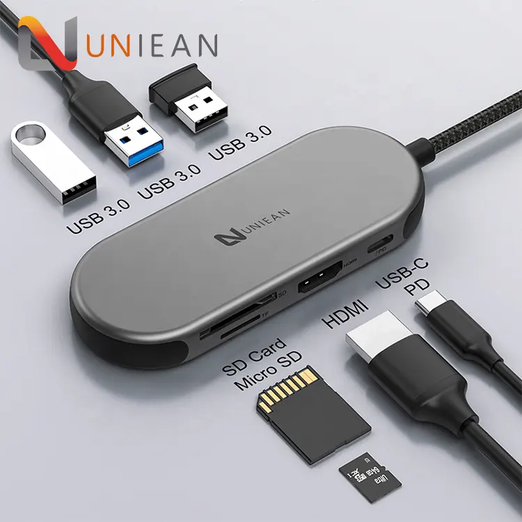 Ugreen — adaptateur Displayport Hub USB type-c, pour Macbook, Station d'accueil multi-ports, Ethernet, rapide