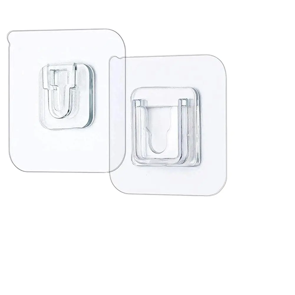 Colgador de pared impermeable, adhesivo transparente, ganchos sin costuras para Cocina