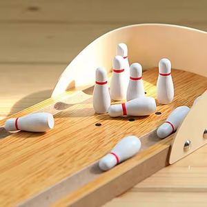 子供用ミニボウリングゲームセットポータブルデスクトップおもちゃ親子インタラクティブ教育ストレスリリーフボールスキルトレーニング - Product Image 2