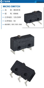 Micro interruttore KW4A-Z0SL150-76 per macchina da caffè Spdt Micro finecorsa laterale PCB terminale momentaneo pulsante micro interruttore - Product Image 4