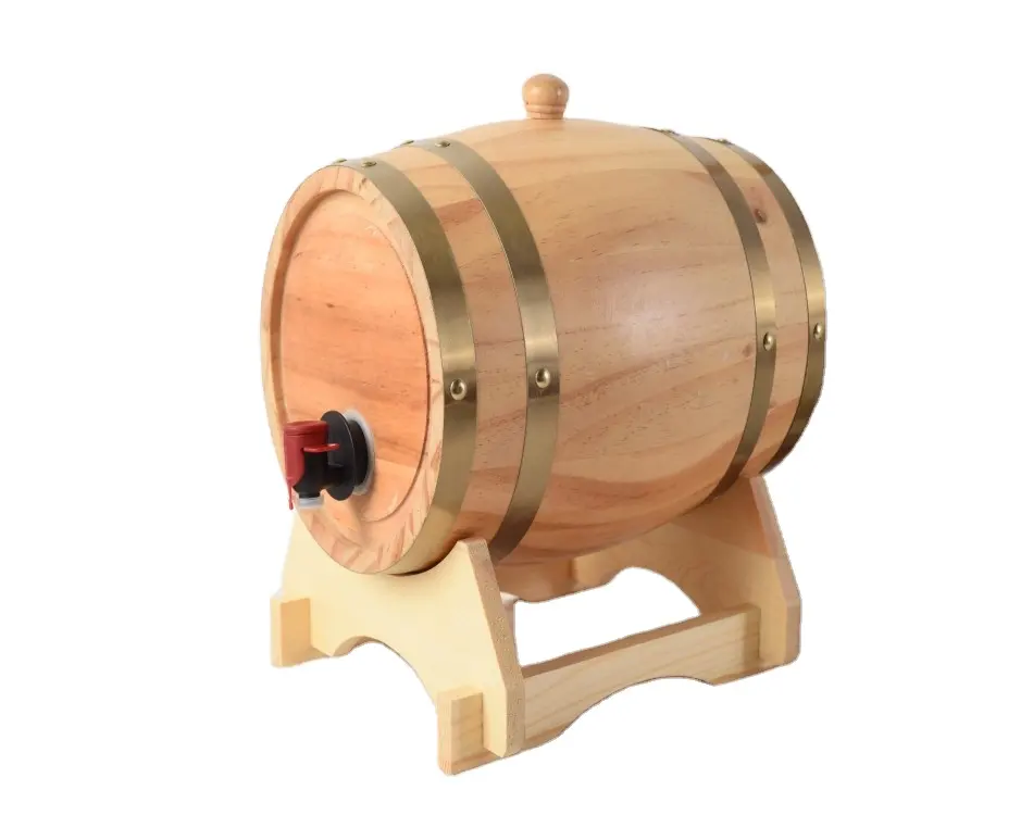 Stock 5L raw wood colored oak casks Wooden beer casks and whiskey decorative storage casks