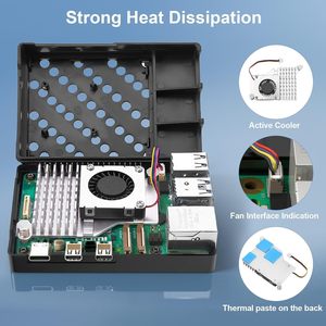 Kits de módulos electrónicos YDL para Raspberry Pi 5 Kit con 8GB RAM Active Cooler Destornillador Placa de 8GB Incluido Estuche incluido - Product Image 5