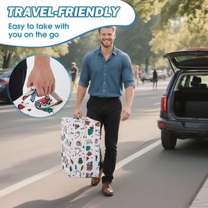 Đấu thầu vui tươi nhà máy tùy chỉnh Toddler du lịch giường có thể gập lại mềm bọt sàn cũi với không khí lớp vải và an toàn đường ray - Product Image 4