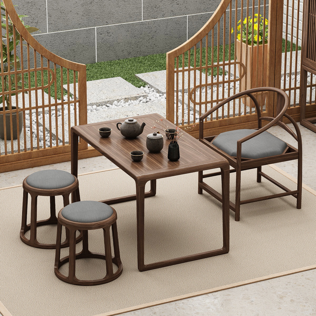 1.4-meter tea table