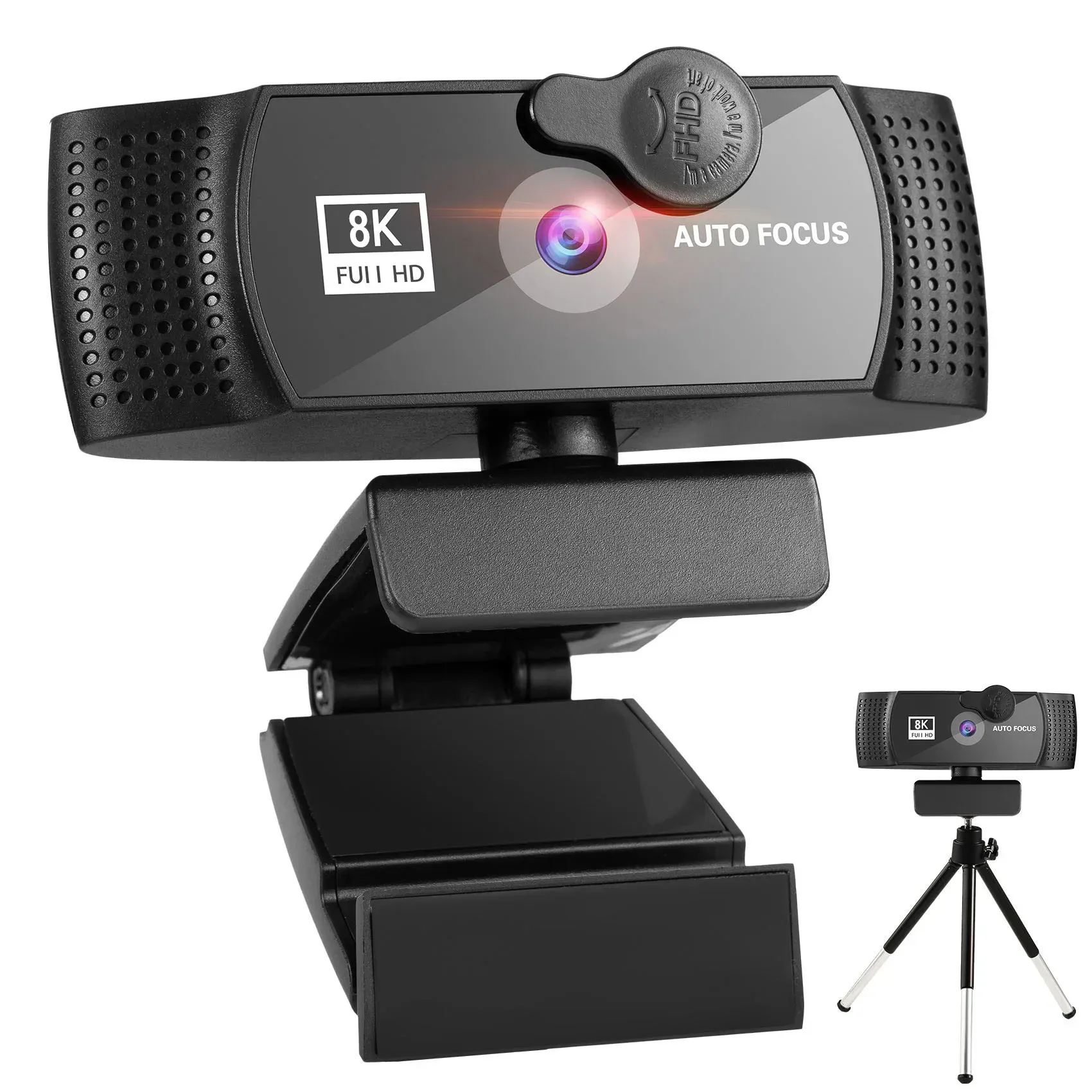 Webcam 8 K 4 K 2 K 1 K Full HD Webkamera Autofokus mit Mikrofon USB Stecker Webcam für PC Computer Laptop Video Minikamera