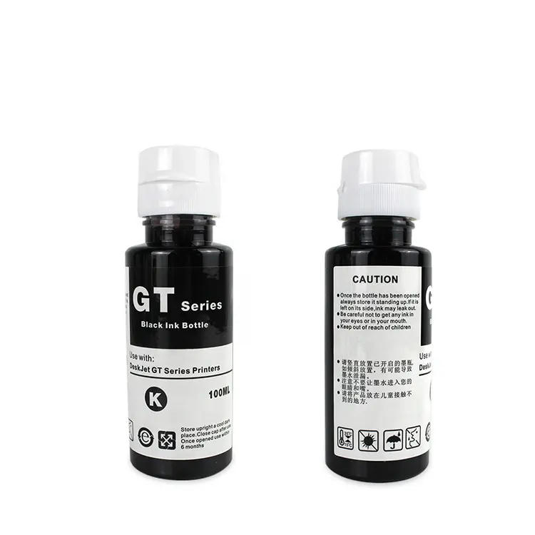 Botella de tinta de repuesto para impresora HP GT51/GT52, 100ml, Compatible con HP Deskjet GT Series