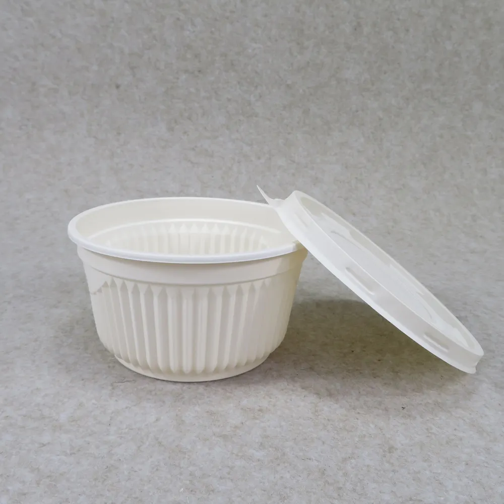 Biologisch abbaubare Maisstärke-Maisstärke-Suppen schüssel aus Kunststoff mit Deckel