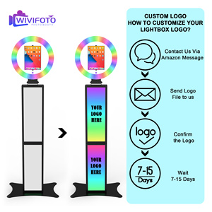 แสดงสาธารณะไฟวงแหวน LED สถานีแชร์ทางสังคมสำหรับแผ่นวิดีโอสดแบบโต้ตอบตู้ถ่ายภาพแบบ DIY กรอบ - Product Image 3