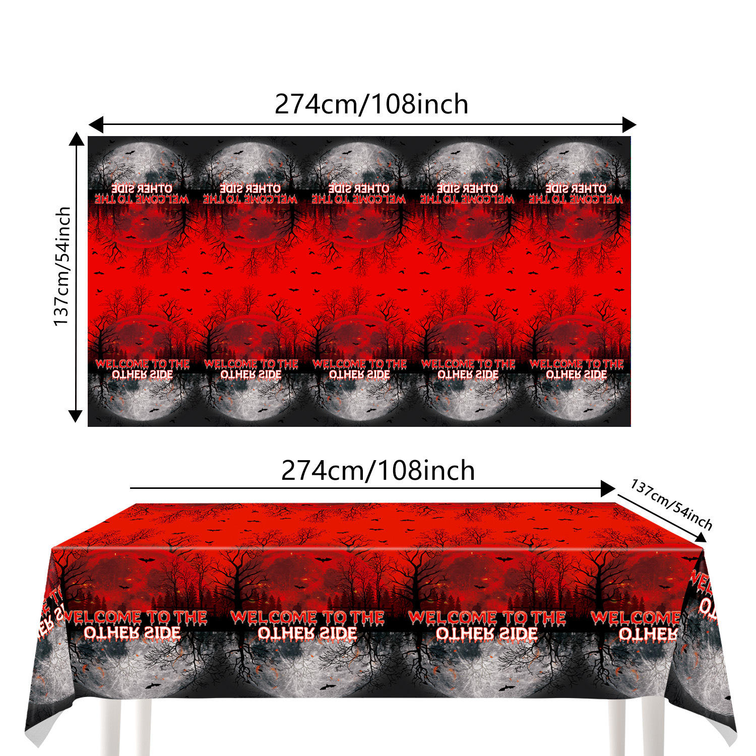 Rouge-1pc nappe 137*374cm